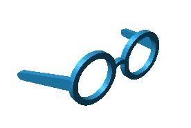harry potier lunettes lentilles 3d print model - Mito3D