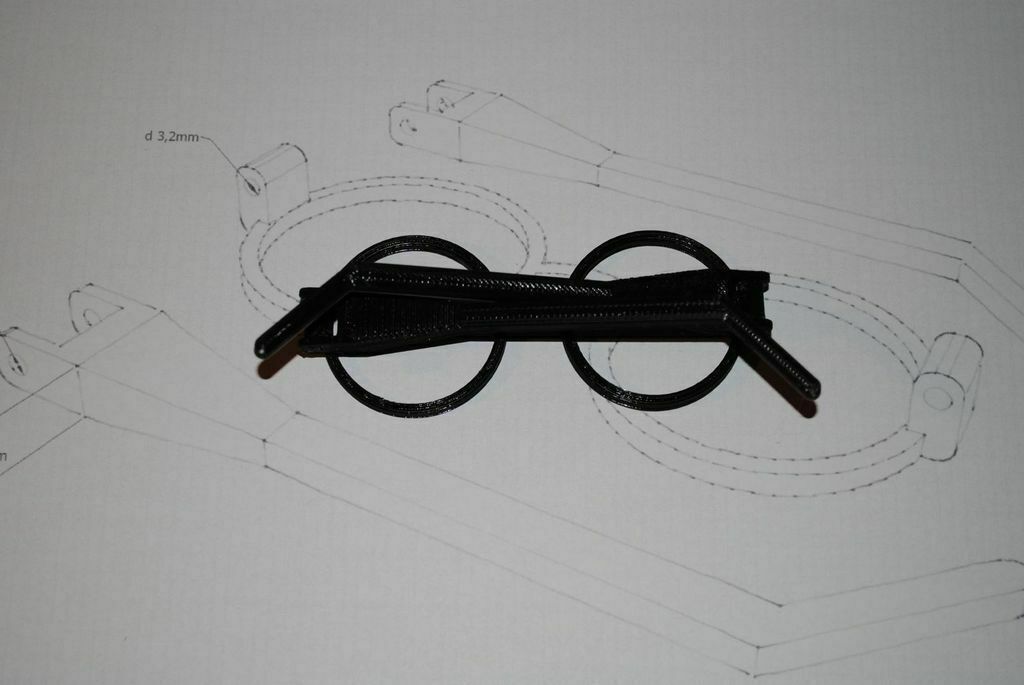 harry potter glasses - hinges halloween harrypotter toys fashion 3D print model - Mito3D