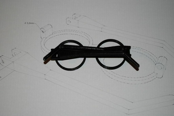 harry potter glasses - hinges halloween harrypotter toys fashion 3d print model - Mito3D