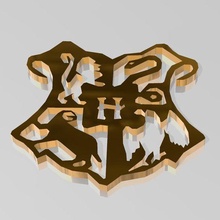 atormentar oleiro casa logotipo parede arte jogos Hogwarts poster bruxo trouxa 3d print model - Mito3D