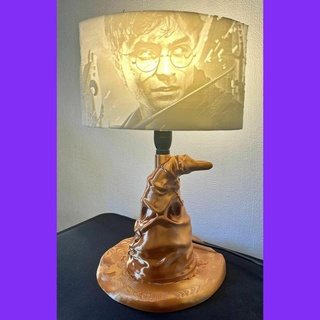 Harry vasaio lampada Hogwarts litofania scelta bandiera cappello Magia wizzard 3d print model - Mito3D