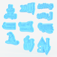 harry potter lettering cookie cutter set 10 home stamp cookies cook cithen cutters hagrid hedwig owl hermione granger professor albus dumbledore ron weasley 3d print model - Mito3D