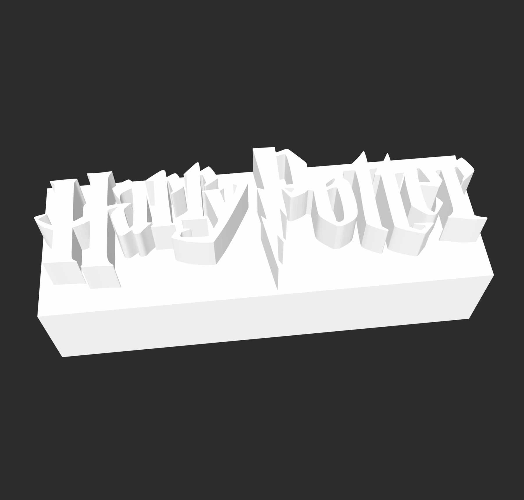 harry potter logo stand sign symbol movie 3D print model - Mito3D