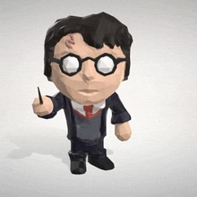 harry potter lowpoly collection objoie divers figurine 3d print model - Mito3D