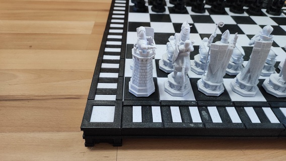 harry potter magnetized chess - base harry potter chess chess base board magnet game table magnetized figures parts hogwarts  3d print model - Mito3D