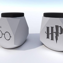 harry potier camarade hp géométrique minimaliste 3d print model - Mito3D