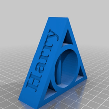 harry potter napkin ring deathly hallows mort reliques kitchen_dining 3d print model - Mito3D