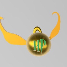 harry potter snitch key chain jewelry hogwarts quidditch gift idea trinket 3d print model - Mito3D