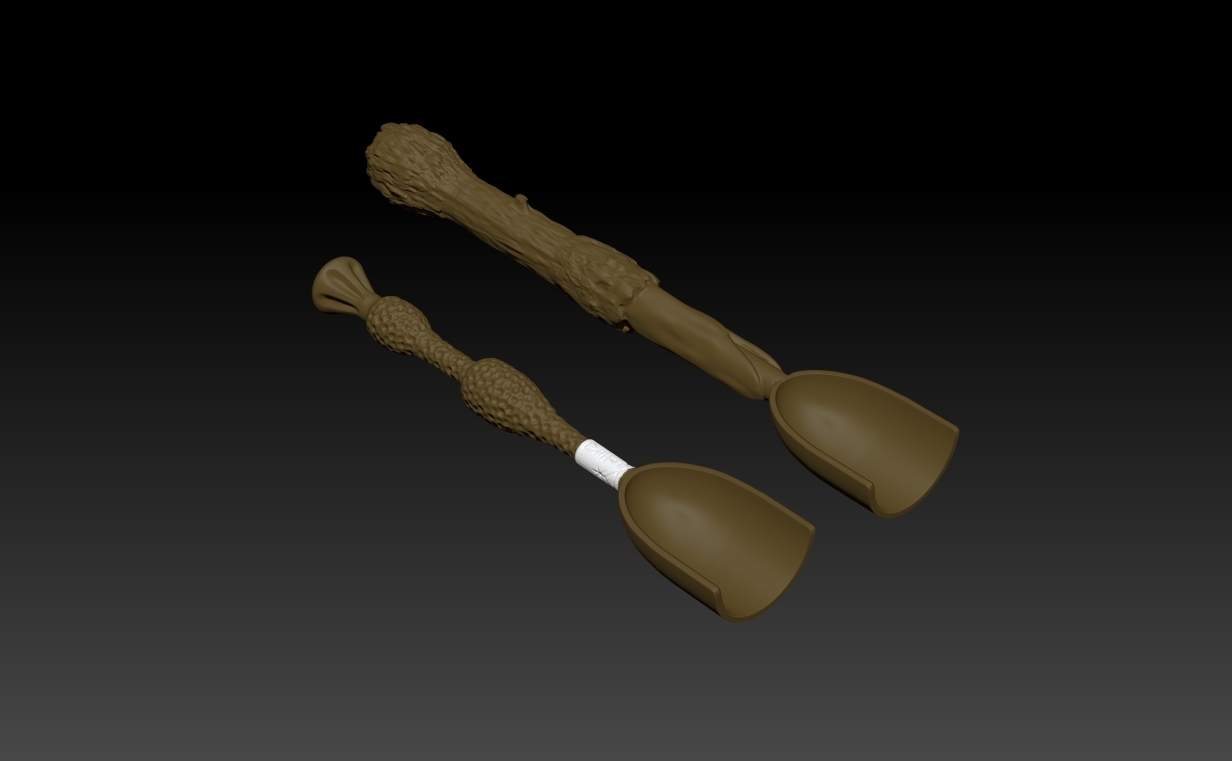 harry potter spoon wand elderberry wands elder 3D print model - Mito3D