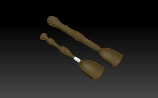 Harry vasaio cucchiaio bacchetta sambuco bacchette Sambuco 3d print model - Mito3D