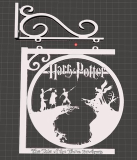 harry potter tale three brothers deathly hollows 3d print model - Mito3D