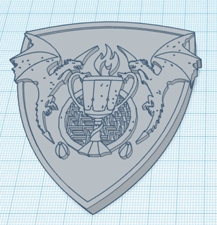 Harry çömlekçi büyücü amblemler logo 3d print model - Mito3D