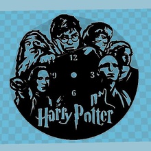 harry potter wall clock home stencil 3dlito