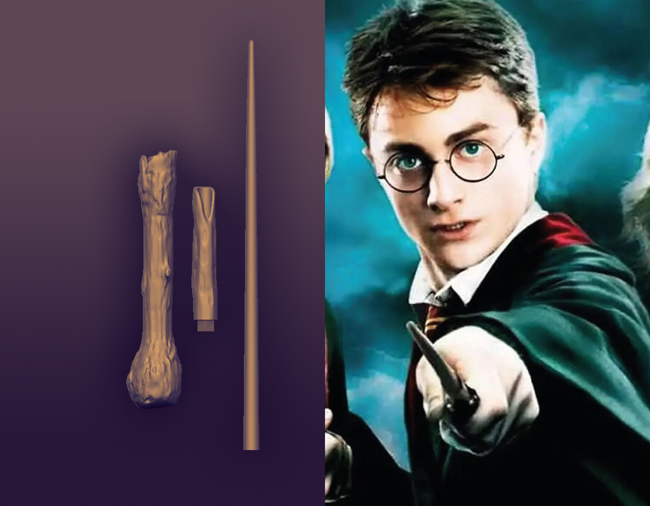 Harry Töpfer Zauberstab Magie Hogwarts Gryffindor voldemort Dumbledore Hermine Ron Magier 3D print model - Mito3D