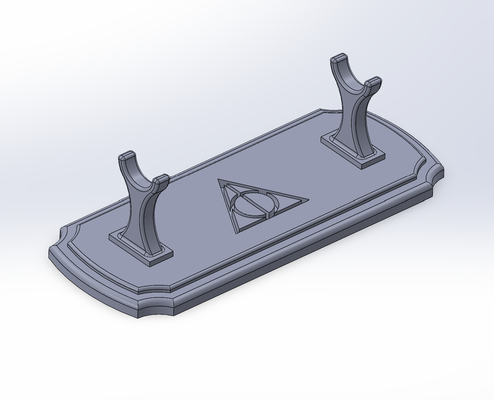 harry töpfer zauberstab stand halter unterstützung gadget hogwarts tödlich heiligtümer 3d print model - Mito3D