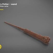 harry potter varinha versão 1 filmes de em 3d modelo impressão vários dumbledore jogos brinquedos hermione hogwarts mago magia mágico outros ron voldemort bruxa bruxaria assistente feitiçaria 3d print model - Mito3D