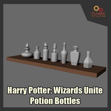 harry potter wizards unir - garrafas de poções jogo harrypotter 3d print model - Mito3D