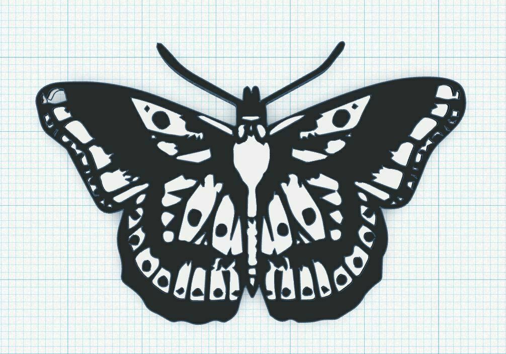 atormentar estilos borboleta chaveiro chave espera 3D print model - Mito3D