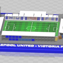 Hartlepool vereinigt Victoria Park Architektur Fußball Stadion estadio stadion enland Liga 2 National 3d print model - Mito3D