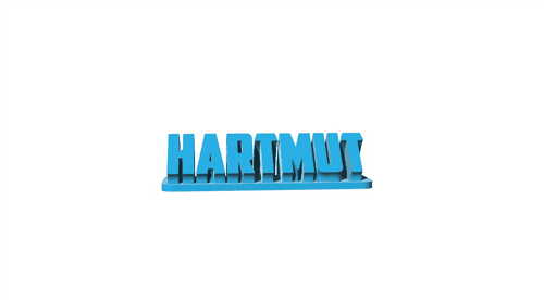 hartmut name desk plate text curve 3d print model - Mito3D