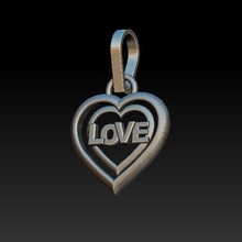 hart jewelry pendant stl jewellery hurt love 3d print model - Mito3D