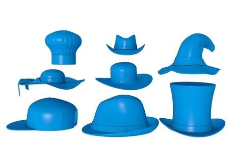 hat collection cowboy halloween hats stl printer fedora snapback cap women straw toy file 3d print model - Mito3D