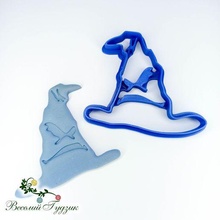 hat harry potter cookie cutter candy cane 3d print model - Mito3D