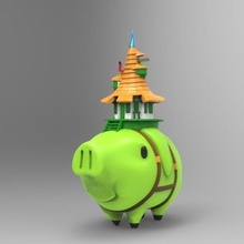 Hut Wildschwein verschiedene hat nanatsu nicht taizai Charakter Schwein Taverne Haus animierte ärmel sieben Sünden Hauptstädte 3d print model - Mito3D