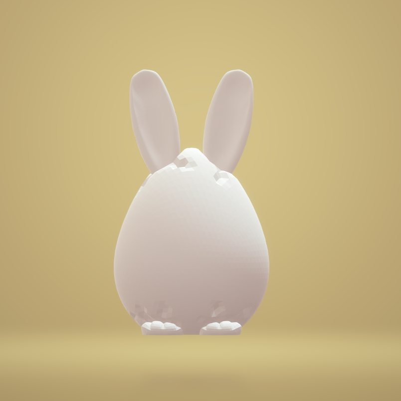 hatching bunny easter egg support free 3D print model - Mito3D