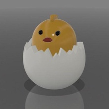 hatching chick box animal egg jewelry gift thread 3d print model - Mito3D