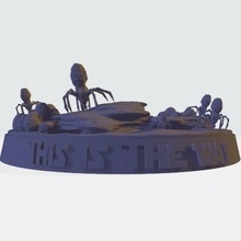 haine araignées mandalorien mando diorama 3d print model - Mito3D