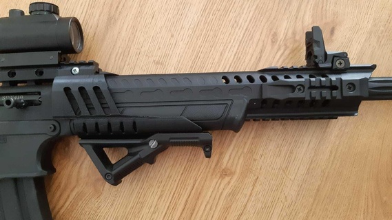 hatsan scorta sdx410 fucile caccia rotaia gabbia quad picatinny 3d print model - Mito3D