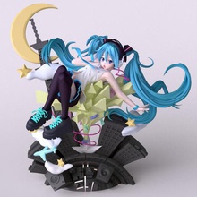 hatsune miku la impresión 3d art el anime de juguete niña dibujos animados estatua 3d print model - Mito3D