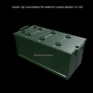 hauler rig truck battery model kit custom diecast rc slot semi 1 25 24 3d print model - Mito3D