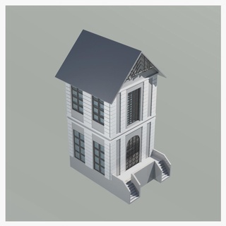 assombrada 3d casa arquitetura imprimível modelo 3ds max brinquedo arquitetônico 3dartistsandeep Horror 3d print model - Mito3D