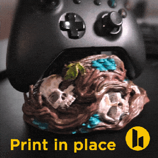 haunted forest controller stand gaming xbox decoration holder switch nintendo pokemon setup pad skull playstation tree mushroom gamer animal crossing enchanted 3d print model - Mito3D