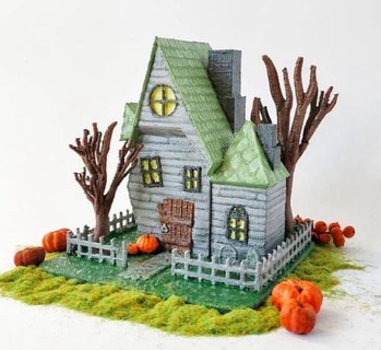 haunted house building gaming ghost halloween scary spooky witch castle tabletop hut haloween casa miniworld miniworld3d imprimelobonito Haunted 3d print model - Mito3D