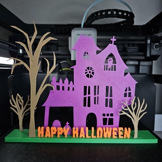 haunted house spooky halloween ghost holiday 3d print model - Mito3D
