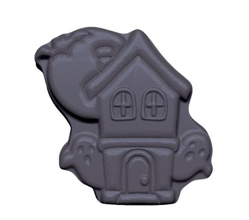 haunted house stl file 3d printing - laser cnc router printable model download bath bomb soap halloween bathbomb mold making vacuum forming 3d print model - Mito3D