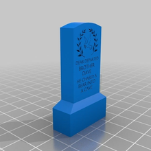 haunted mansion - brother dave architecture disney disneyland gravestone halloween decoration prop props tombstone walt buildings structures 3d print model - Mito3D