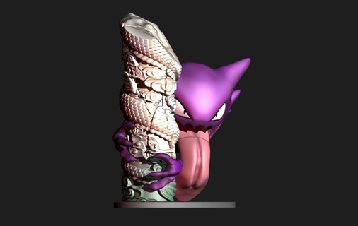 haunter 093 pokemon 3d modeling design collection collections 3d print model - Mito3D