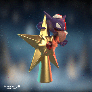 perseguidor Navidad estrella Arte gengar pokemon brumoso brock ceniza 3d print model - Mito3D