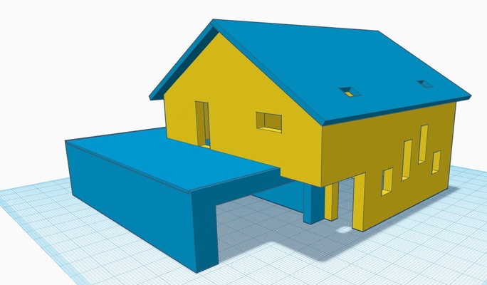 haus 3 1 100 64 modellbau heiß räder puppenhaus 3d print model - Mito3D