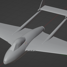 havilland vampir uçak dh100 araç kuşu 2 Dünya Savaşı uçağı 3d print model - Mito3D