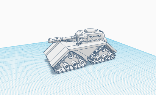 havy tank car gun cannon toy miniature game table top 3d print model - Mito3D