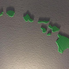 isole hawaii parete art vari arredamento la decorazione casa famiglia di viaggio della 3d print model - Mito3D