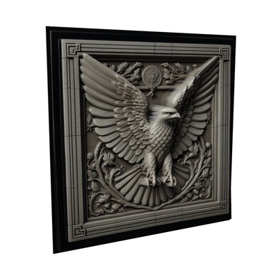 şahin hayvan rahatlama sanat hayvanlar yeggi mito3d büst google kolye madalyon animal relief wall art duvar 3d print model - Mito3D