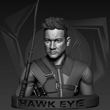 hawk eye avengers art hawkeye 3d print printing likeness 3d print model - Mito3D