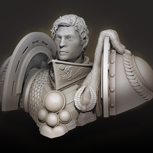 faucon garçon art buste armure marteau guerre sang anges sanguinius 3d print model - Mito3D