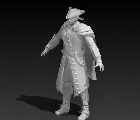 haytham kenway art assassin's creed fictitious character video game sculpture figure fan art 3d print model - Mito3D